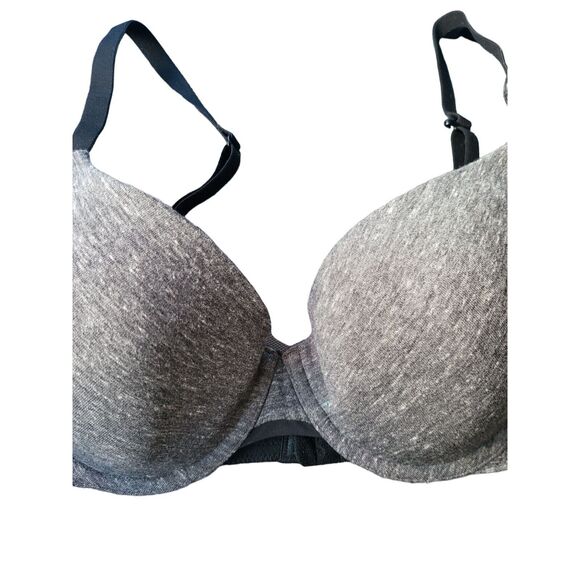 Auden Bra 38B Womens Demi Underwired Grey Black Lightly Lined Everyday - Picture 4 of 8